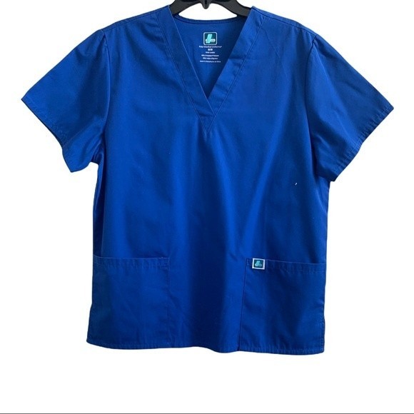Adar Pro Scrub Women’s Blue Uniform Top Blue Size M - Picture 1 of 7